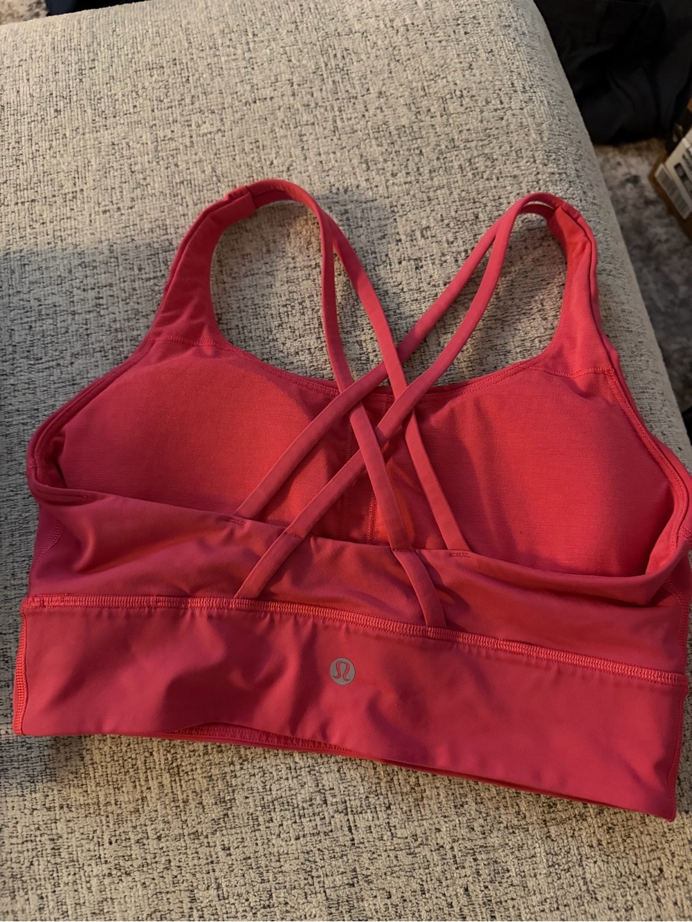 lululemon athletica Coral Pink Crisscross Sports Bra